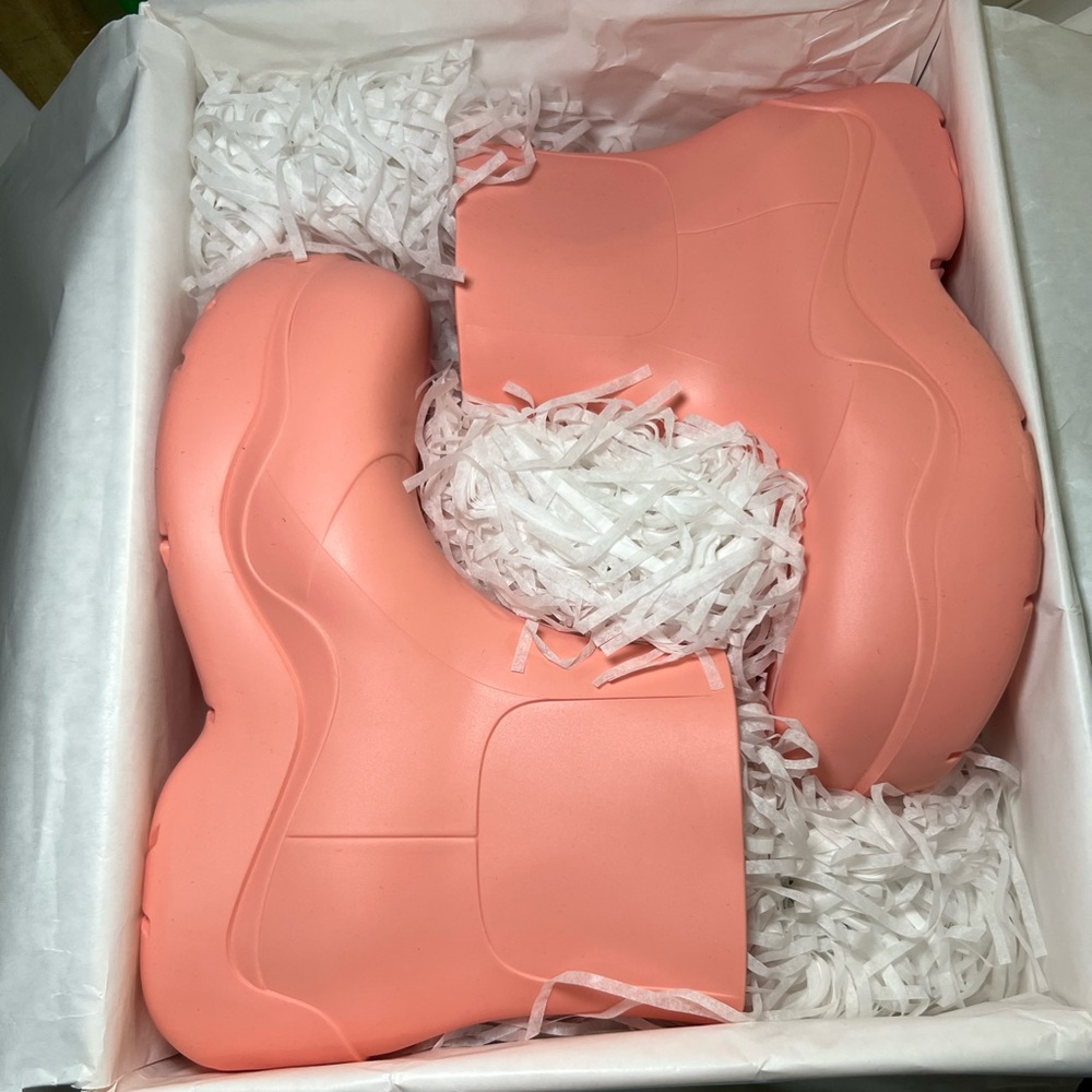 Bottega Veneta puddle boot flamingo